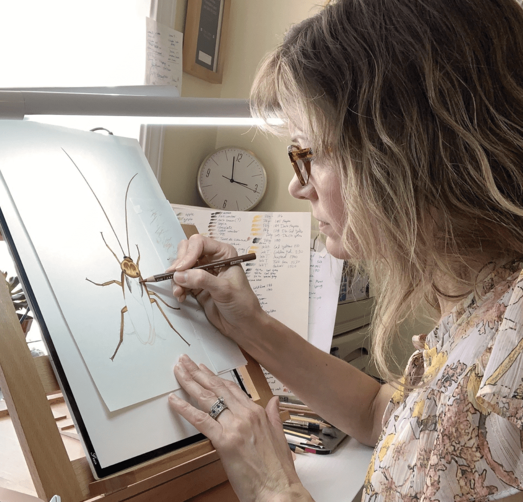 Gallagher spent 8–20 hours perfecting each piece using many artistic tools.