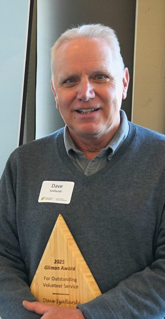Szaflarski with the 2025 Gilman Award "for outstanding volunteer service."